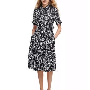 Calvin Klein Floral Midi Shirtdress